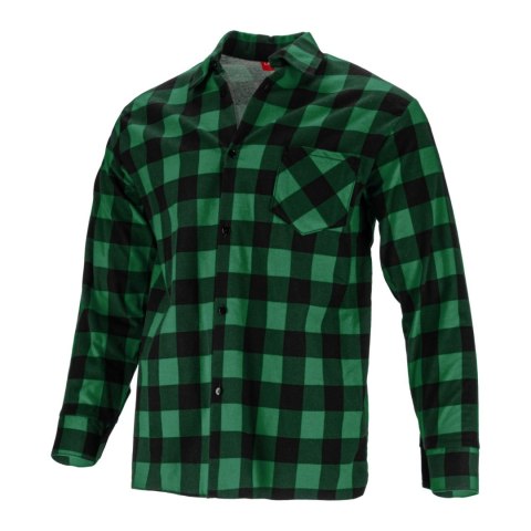 Koszula flanelowa krata zielona, 170g/m2, "l", ce, lahti