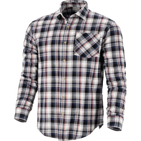Koszula flanelowa szaro-czar., 170g/m2, "xl", ce, lahti