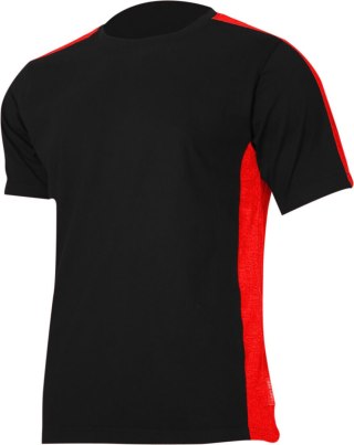 Koszulka t-shirt 180g/m2, czarno-czerw., "l", ce, lahti