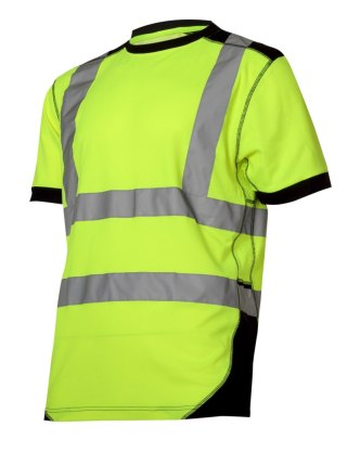 Koszulka t-shirt ostrzegawcza, żółto-czarna, "3xl", ce,lahti