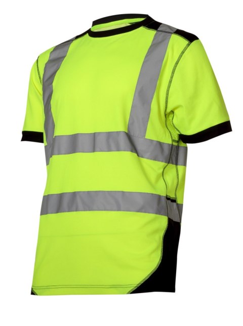 Koszulka t-shirt ostrzegawcza, żółto-czarna, "3xl", ce,lahti