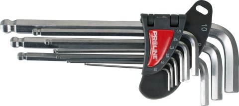Klucze imbusowe z kulką kpl. szt.9 1.5-10mm cv proline