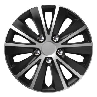 Kołpak samochodowy czarno srebrny ze śrubami chrom rapide nc 14" cali