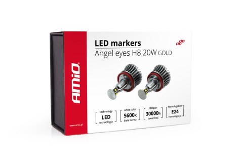Led marker ringi markery bmw e92 x5 x6 x1 h8 20w gold amio-01543
