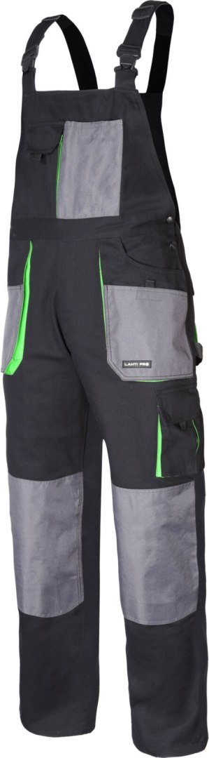 Ogrodniczki czar.-ziel. 100% bawełna, "l (52)", ce, lahti