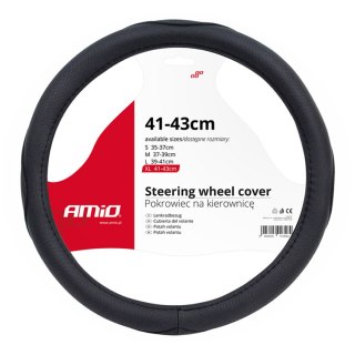 Pokrowiec nakładka na kierownicę samochodową xl 41-43cm swc-09-xl amio-01367