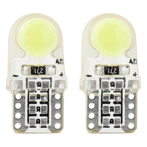 Żarówki led standard white w5w t10e cob 12v amio-01441