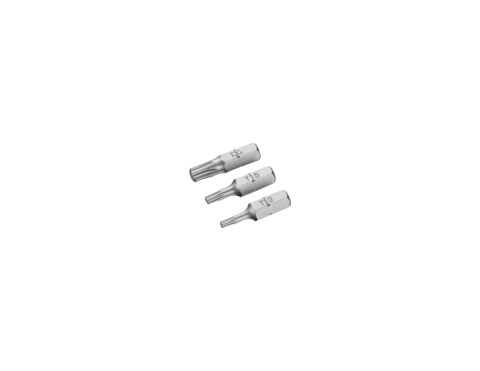 Końcówki wkrętarskie - torx komplet t10,t15,t30/25 (3szt.)