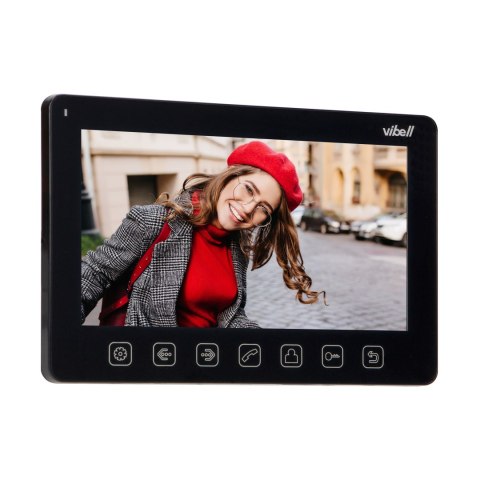Zestaw wideodomofonowy, bezsłuchawkowy, kolor, LCD 7", menu OSD, sterowanie bramą, czarny NOVEO