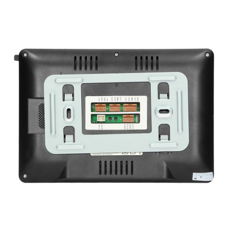 Zestaw wideodomofonowy, bezsłuchawkowy, kolor, LCD 7", menu OSD, sterowanie bramą, z szyfratorem i RFID, czarny, ALCOR