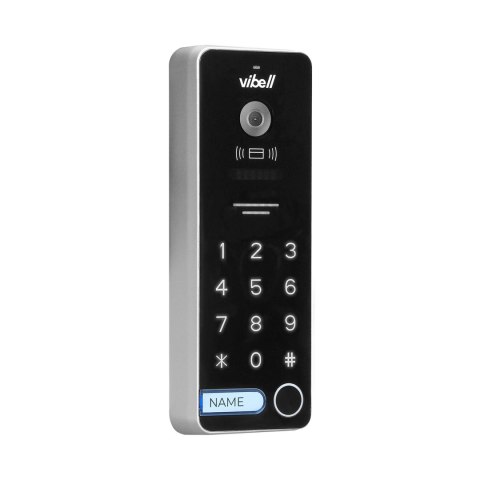Zestaw wideodomofonowy, bezsłuchawkowy, kolor, LCD 7", menu OSD, sterowanie bramą, z szyfratorem i RFID, czarny, ALCOR