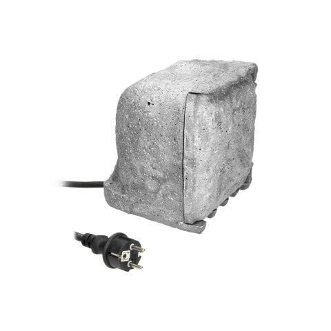 Gniazdo ogrodowe KAMIEŃ, 4x2P+Z (schuko), kabel gumowy H07RN-F 3x1,5mm-, 3m, 2 tryby pracy: automatyczny (max.1100W)/ręczny (max