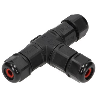 Konektor kablowy trójnik T IP68, 3x4mm-, 450V/25A