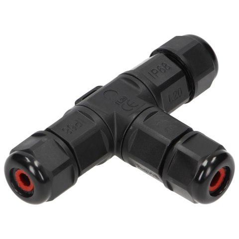 Konektor kablowy trójnik T IP68, 3x4mm-, 450V/25A
