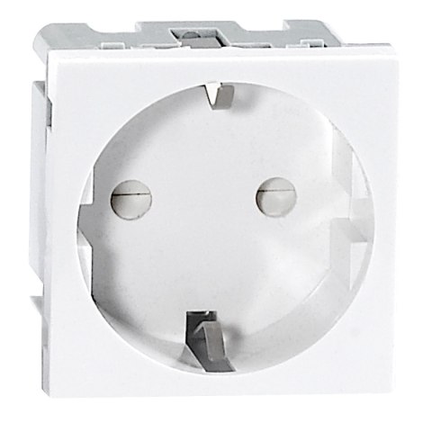 NOEN GS, gniazdo modułowe 45x45mm 1x2P+Z, typ F schuko, 16A 250V, białe