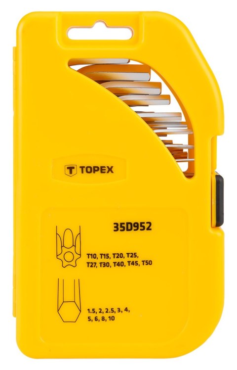 Klucze sześciokątne i Torx, zestaw 18 szt.