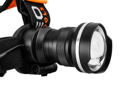 Latarka czołowa bateryjna 400 lm, zoom, CREE R5, 3 x AAA
