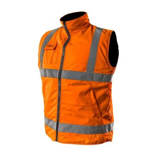 Bezrękawnik roboczy, dwustronny, jedna strona odblaskowa, pomarańczowa, rozmiar XXXL/60