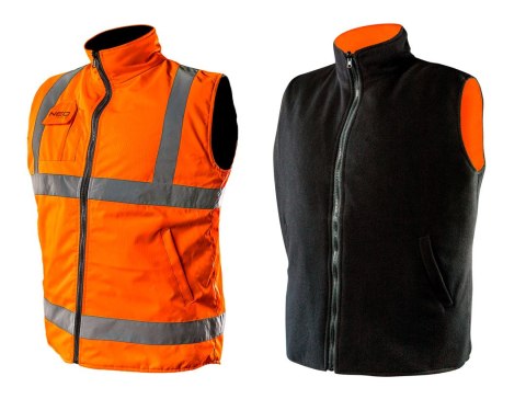 Bezrękawnik roboczy, dwustronny, jedna strona odblaskowa, pomarańczowa, rozmiar XXXL/60