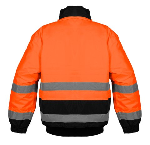 Kurtka robocza ostrzegawcza ocieplana, pomarańczowa, rozmiar XXXL