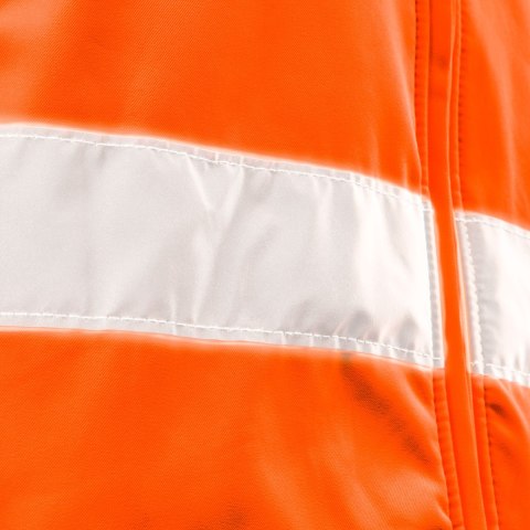 Kurtka robocza ostrzegawcza softshell z kapturem, pomarańczowa, rozmiar XXL