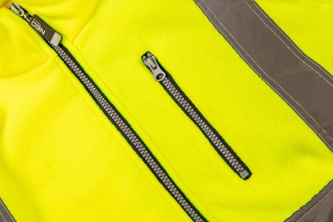 Bluza polarowa ostrzegawcza, żółta, rozmiar L