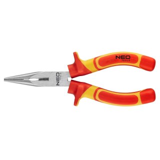 Szczypce wydłużone proste 180 mm, 1000V, CrV, polerowane