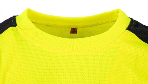 T-shirt ostrzegawczy, ciemny dół, żółty, rozmiar XL