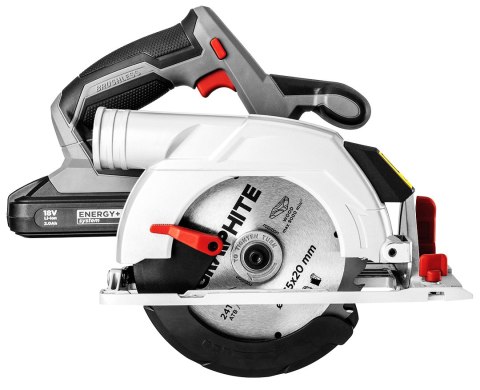 Pilarka tarczowa bezszczotkowa akumulatorowa Energy+ 18V, Li-Ion, tarcza 165 x 20mm, bez akumulatora