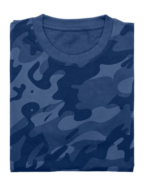 T-shirt roboczy Camo Navy, rozmiar M