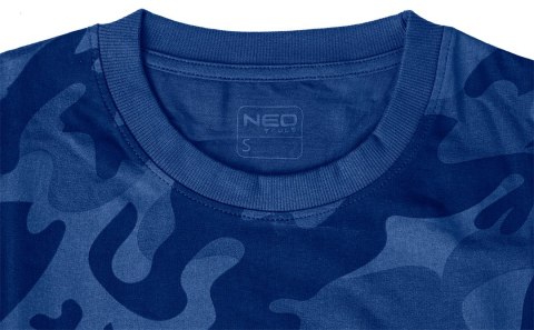 T-shirt roboczy Camo Navy, rozmiar S