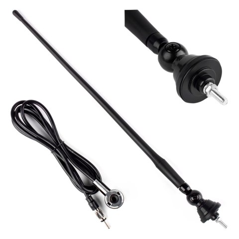 Antena samochodowa 34 cm 5 mm adapter ant02 amio-01049