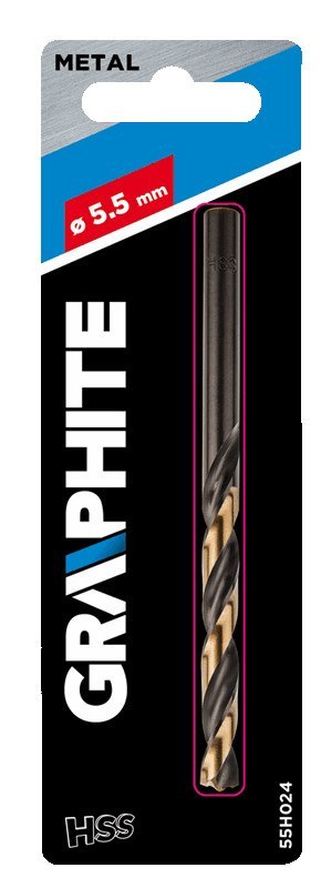 Wiertło do metalu HSS-CNC, 124°, "Pro-Tec", 5.5 mm