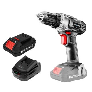 Wiertarko-wkrętarka akumulatorowa Energy+ 18V, Li-Ion, uchwyt 10 mm, aku 2Ah, ład, karton