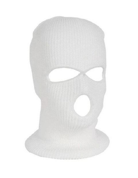 BQ42C Kominiarka balaclava 3 otwory whit
