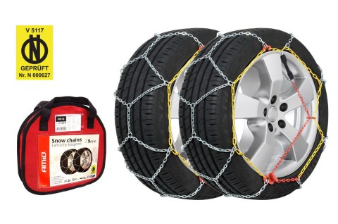 Łańcuchy śniegowe ö-norm 9mm + bag kns-100 amio-02319