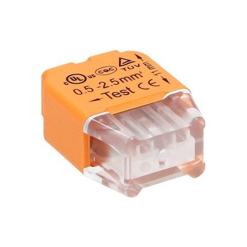 Złączka instalacyjna wciskana 2-przewodowa; na drut 0,75-2,5mm-; IEC 300V/24A; Blister 10 szt.