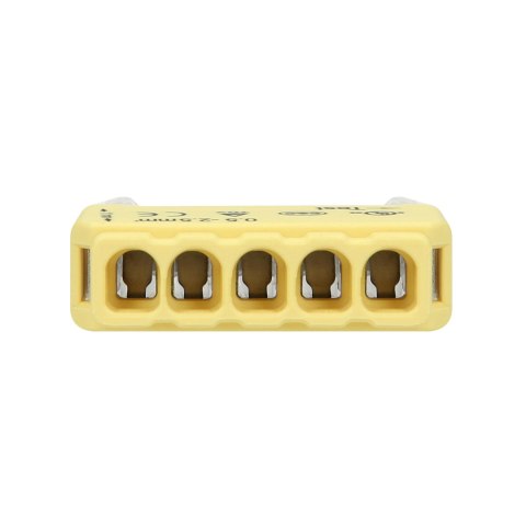 Złączka instalacyjna wciskana 5-przewodowa; na drut 0,75-2,5mm-; IEC 300V/24A; Blister 10 szt.
