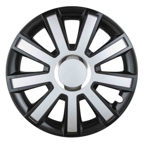 Kołpak samochodowy flash 14" cali czarno-srebrny