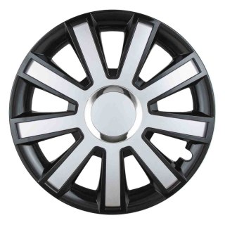 Kołpak samochodowy flash 15" cali czarno-srebrny
