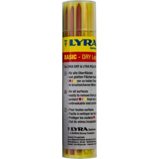 Wkłady wym.2.8mm:grafit*6,żół*3,czerw*3.marker.lyra-drybasic