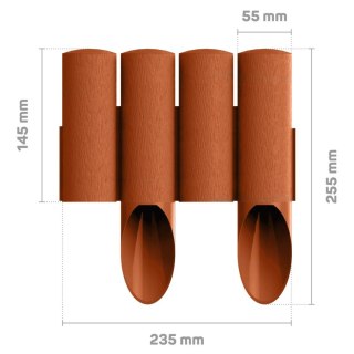 Palisada ogrodowa Cellfast Standard 4 ceglasta