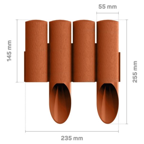 Palisada ogrodowa Cellfast Standard 4 ceglasta