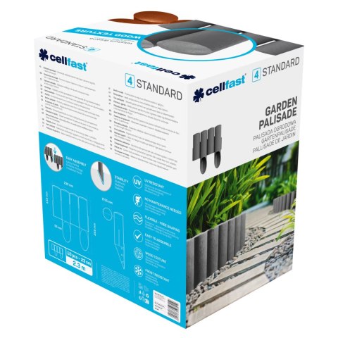 Palisada ogrodowa Cellfast Standard 4 ceglasta