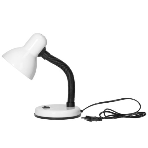 FUPI, lampa biurkowa, 10W, E27, stal + tworzywo, biała