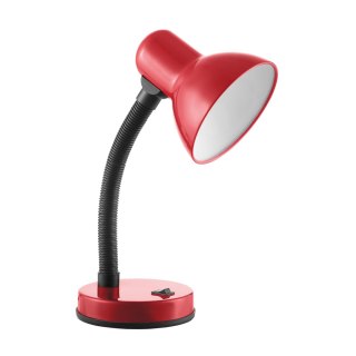 FUPI, lampa biurkowa, 10W, E27, stal + tworzywo, czerwona