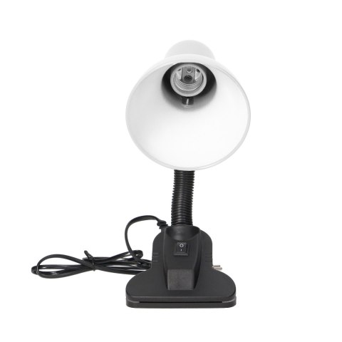 LATSA, lampa biurkowa z klipsem, 10W, E27, stal + tworzywo, biała