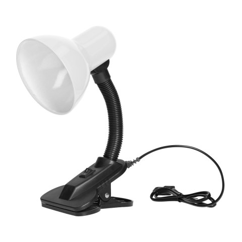 LATSA, lampa biurkowa z klipsem, 10W, E27, stal + tworzywo, biała