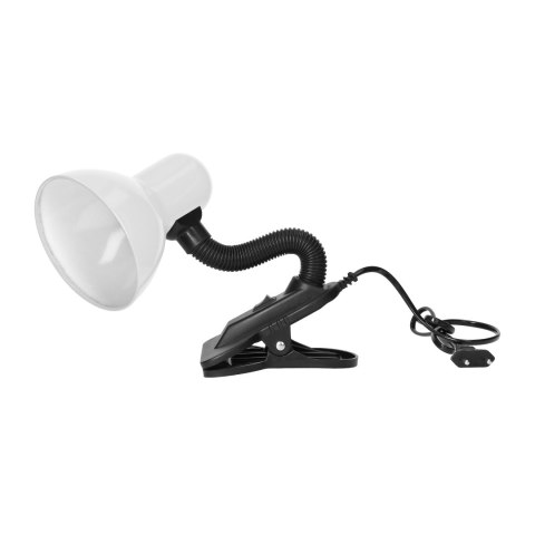 LATSA, lampa biurkowa z klipsem, 10W, E27, stal + tworzywo, biała