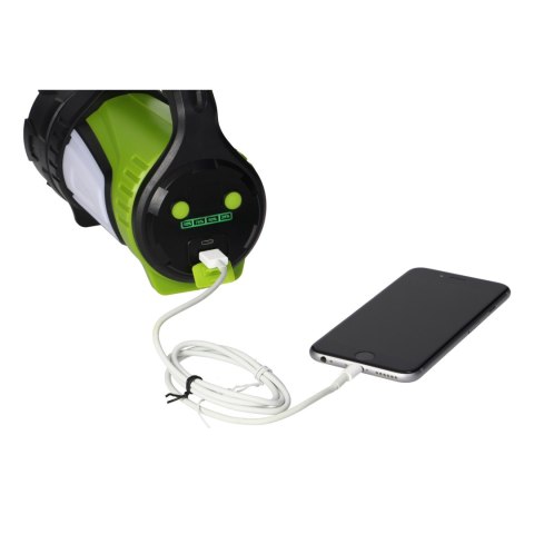 Latarka akumulatorowa LED 10W, 1000lm, 4000mAh, powerbank, wskaźnik baterii